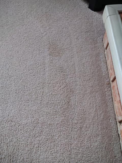 Before: Spot treatment by the hearth